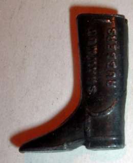 Antique RARE 1920s SHAWMUT RUBBERS SHOE BOOT ADVERTISING CHARM as is 