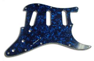 Strat Pickguard,3 Single Coil,Blue Pearl, Fits Fender  