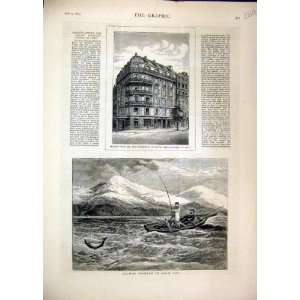 1875 Salmon Fishing Loch Tay Mission Home Paris Print:  