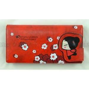  Pucca&garu Two tone Red Long Wallet Coin Purse: Toys 