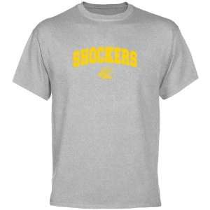  NCAA Wichita State Shockers Ash Mascot Arch T shirt 