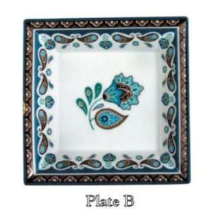   : Vera Bradley Java Blue 7 Square Plate Tray Flower: Everything Else