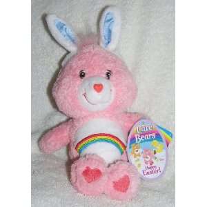  2004 Care Bears 8 Plush Fluffy Easter Cheer Bear with Bunny Ears 