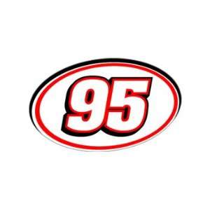   : 95 Number   Jersey Nascar Racing Window Bumper Sticker: Automotive