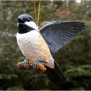   Wildlife Flying Chickadee, Polyresin Decorative Bird 