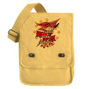   Field Bag Yellow Bald Eagle Death Before Dishonor 