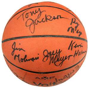 1983 DePaul Team Signed Basketball, Ray Meyer,Corbin++  