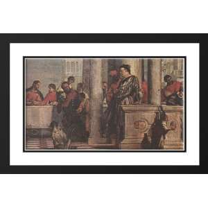  Veronese, Paolo 40x26 Framed and Double Matted Feast in 