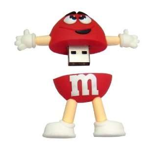  4GB Cool New M&M Style USB flash drive(Red)