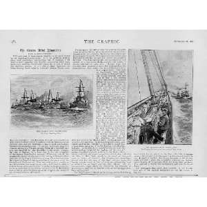  German Naval Manoeuvres 1892 Old Prints Ships
