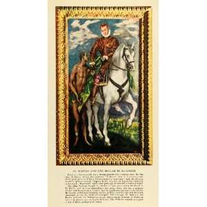  1932 Print St. Martin Beggar Art Horse Spain Widener 