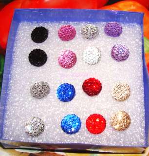 Wholesale 8Pairs Lovely Party/Act Ball Crystal Earrings  