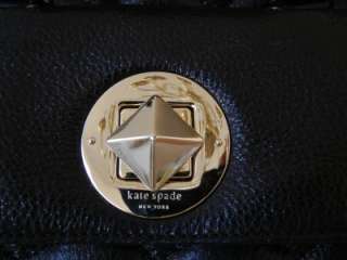   SPADE LARGE BLACK GOLD COAST CORINNE LEATHER PURSE HANDBAG $525  