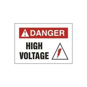 : DANGER Labels HIGH VOLTAGE (W/GRAPHIC) Adhesive Vinyl   5 pack 3 1 