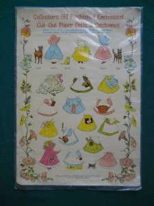 MERRIMACK OLD FASHION CUT OUT PAPER DOLLS 1950s REPRODUCTION SHEET 