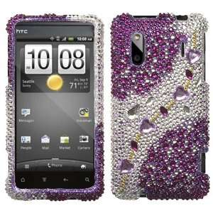  HTC ADR6285 (Hero S) Case Heart Galaxy Full Diamond Bling 