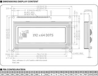Graphic LCD Module Display Screen LCM 19264 192X64 192*64 KS0108 