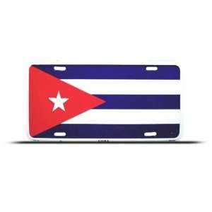  Cuba Cuban Flag Metal License Plate Wall Sign Tag 