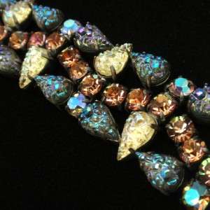 Schiaparelli Set Vintage Bracelet Earrings High Quality Textured 