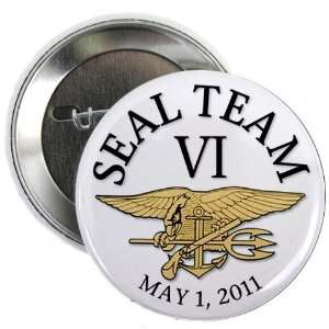 NAVY SEAL TEAM SIX VI Kills Osama Bin Laden 2.25 inch Pinback Button 