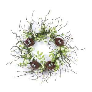   Sweet Pea Berry and Birdnest Polyester and Twig Wreath: Home & Kitchen