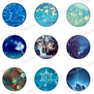 11 digital collage sheet with 30 images of natural scenery 
