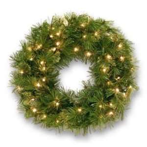  36 Wispy Willow Wreath; 100 Clear Lights UL: Home 