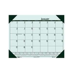  EcoTones Woodland Green Monthly Desk Pad Calendar, 22 x 17 