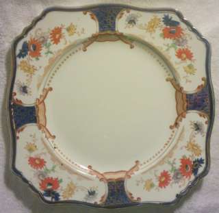 RICHMODE CROWN JEWEL ENGLAND SQ PLATE HAND PAINTED GOLD  