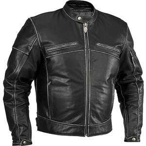  River Road Rambler Leather Jacket   40/Black Automotive