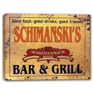  SCHIMANSKIS Family Name World Famous Bar & Grill 