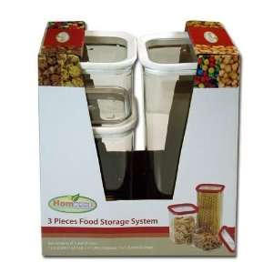    Homtech, Store & See 3Pc Food Storage Case Pack 6: Home & Kitchen