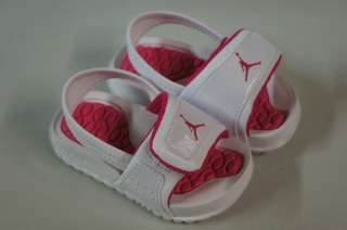   Jordan Hydro II White Vivid Pink Sandals Infant Toddler Size 6  