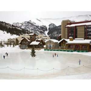 com Ice Rink at Copper Mountain Ski Resort, Rocky Mountains, Colorado 