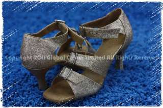 GC Gold Glitter Latin Ballroom Salsa Dance Shoes All Sizes C374  