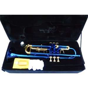  New Blue Concert Band Trumpet w/case Approved+Warranty 