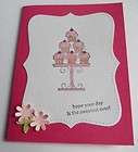   Up handmade greeting card sparkly pink cupcakes PY LOT any occasion