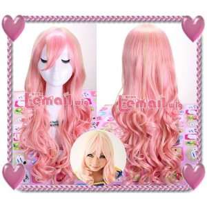    Macross Long 50cm Wavy Pink Cosplay Wig Cw175: Toys & Games