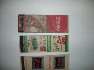 Vintage Matchbook Covers Coca Cola 7up Stag Falstaff  