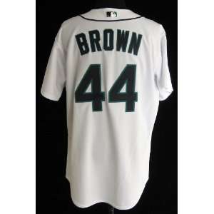   Darren Brown #44 Game Used White Home Jersey Sports Collectibles