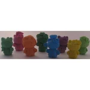 Hello Kitty Rainbow Erasers Set of 8 Vending Toys The Colors Will Be 
