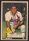 1952 TOPPS HARRY LOWREY CARD #111 RED BACK ST LOUIS CARDINALS 