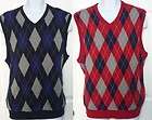 Chaps mens cotton Argyle Sweater Vest sizes; S, XL, XLT, 2XT NEW