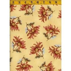  Quilting Fabric Abby Lane Coral Floral Arts, Crafts 
