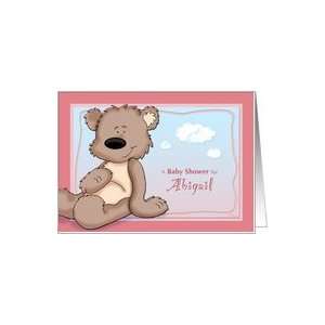  Abigail   Teddy Bear Baby Shower Invitation Card: Health 