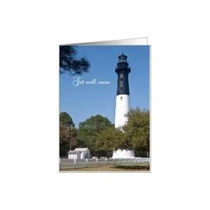  get well, Hunting Isl Lighthouse Card Health & Personal 