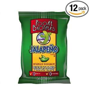 Poore Brothers Jalapeno Kettle Chips, 5 Ounce (Pack of 12)  