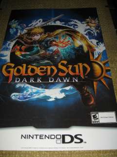   DS Golden Sun Dark Dawn    Cling Poster Sticker Display for Game Store