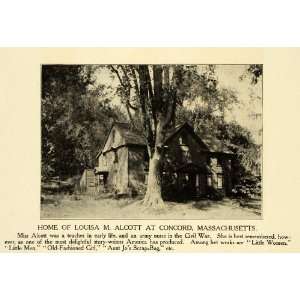  1906 Print Louisa M Alcott Home Concord Massachusetts 