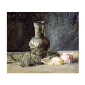  Julian Alden Weir   Vase And Roses Giclee Canvas